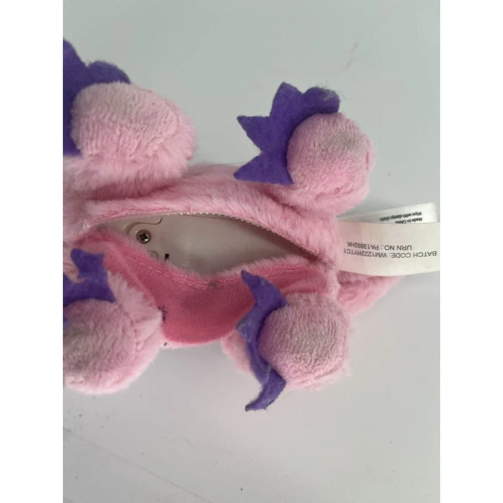 Pink Purple Dragon Plush Toy Sparkle‎ Glitter makes noise and moves